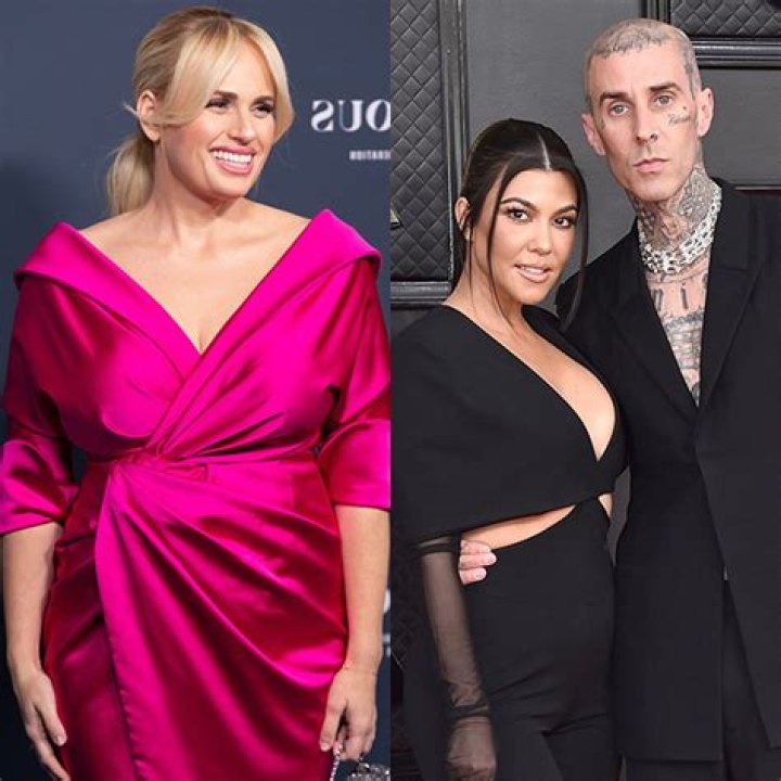 Rebel Wilson Spies On Kourtney Kardashian & Travis Barker Recreating Their Proposal On 1st Anniversary