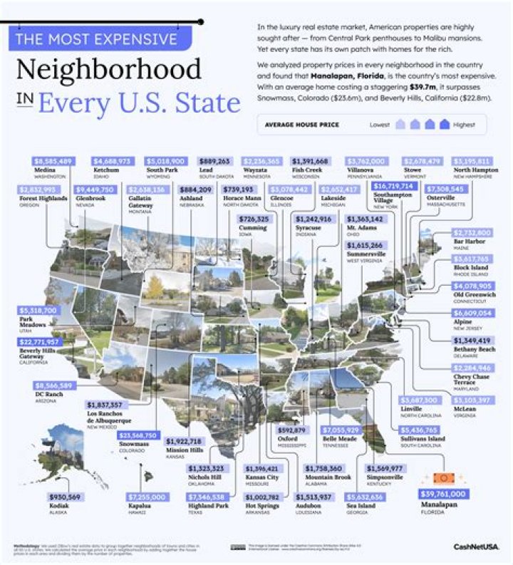 The Most Expensive Neighborhoods in the U.S. by State